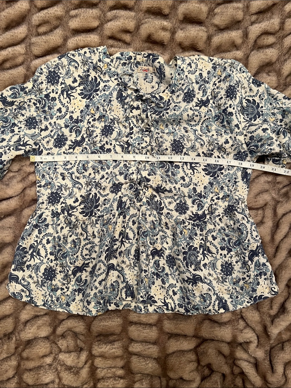 Faherty Salinas Top Aviary Blue - Picture 7 of 8